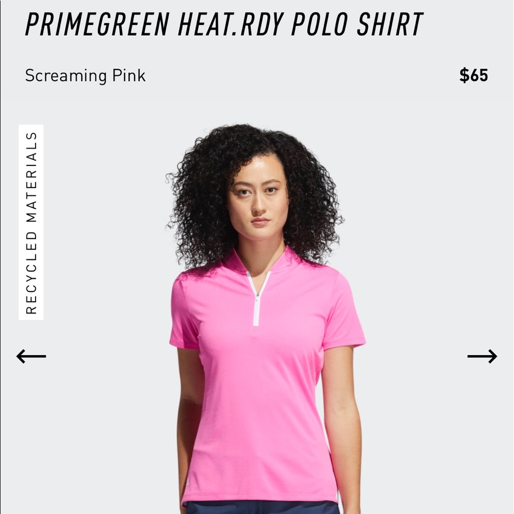 Adidas Hot Pink Polo Shirt